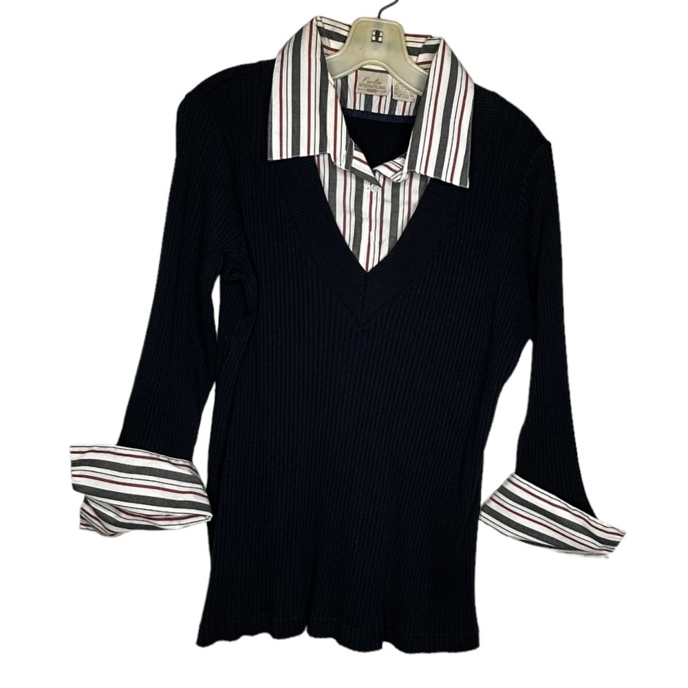 Vintage Fiorlini International Plus Layered‎ Shirt & Sweater